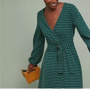 Maeve Teal Long Sleeve Dress